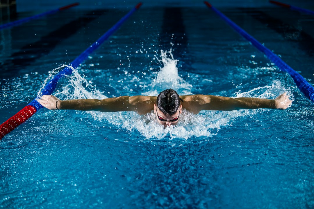 Swimmer in a pool